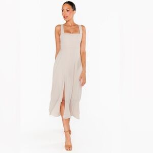 SHOW ME YOUR MUMU Claire Show me the Ring crisp Chiffon Midi Dress Bridesmaid